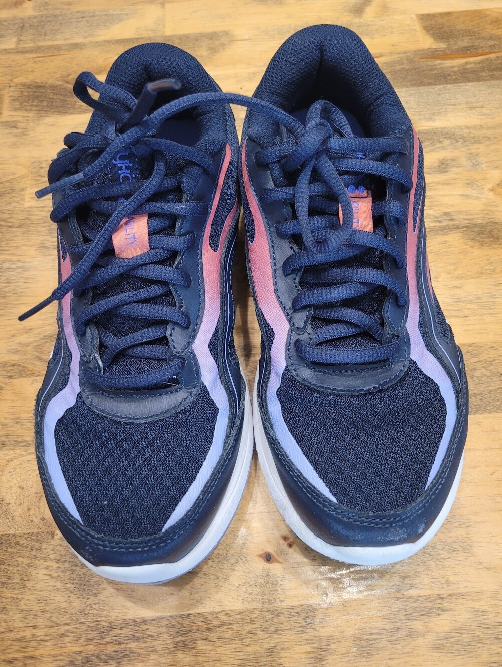 Ryka Navy and Pink Women's Athletic Sneakers